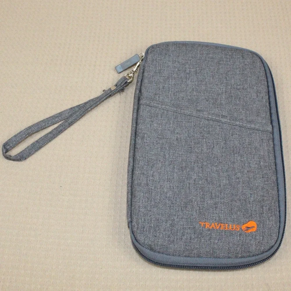 Travelus Grey Travel Organizer Passport Wallet Wristlet Minimalist Gorpcore L